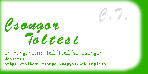 csongor toltesi business card